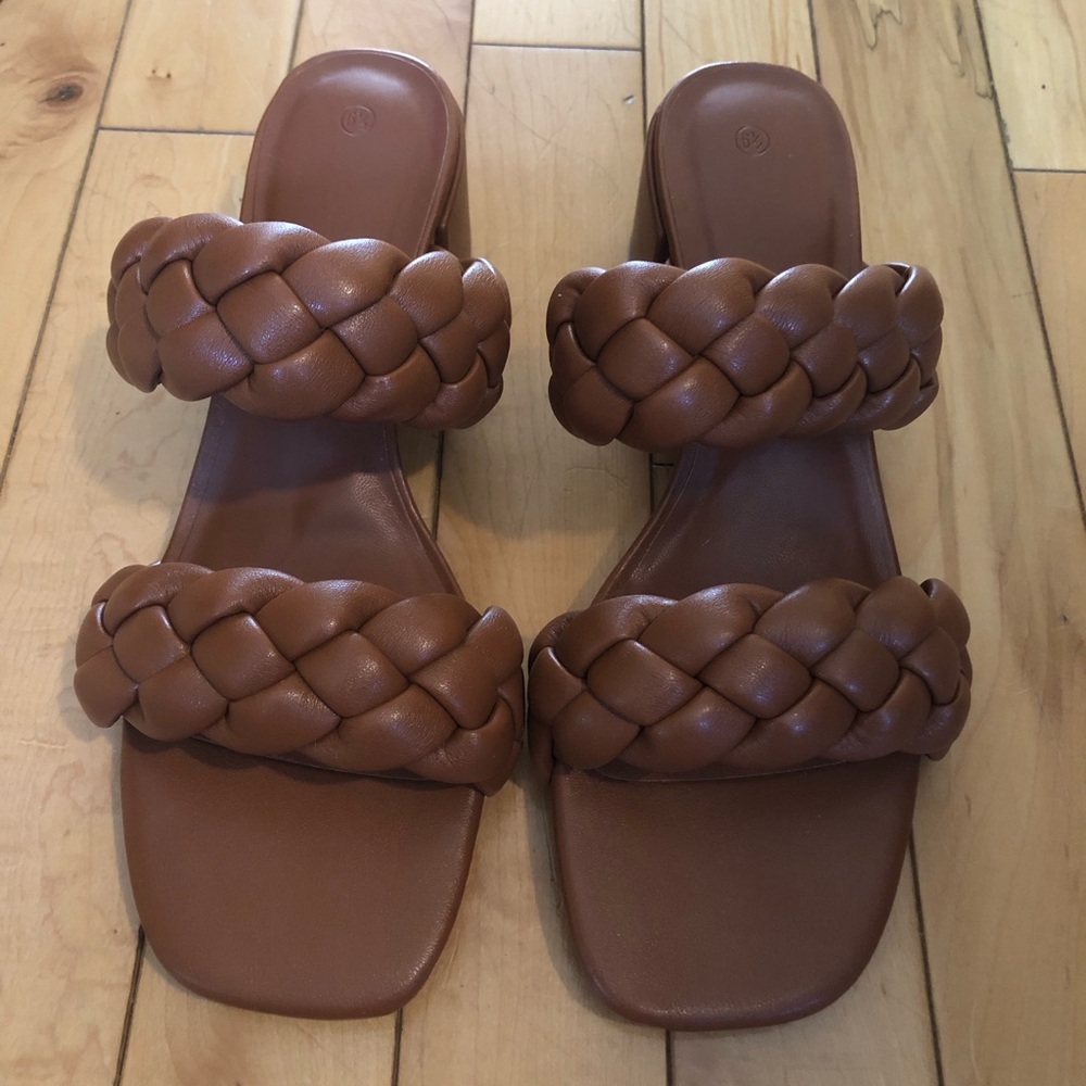 Brown Braided Women's Sandals